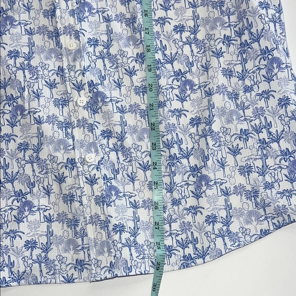NWT Apt. 9 Men's Casual White and Blue Floral Shirt - Picture 6 of 7